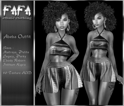 Second Life Marketplace - DEMO{FAFA}Abeba Outfit